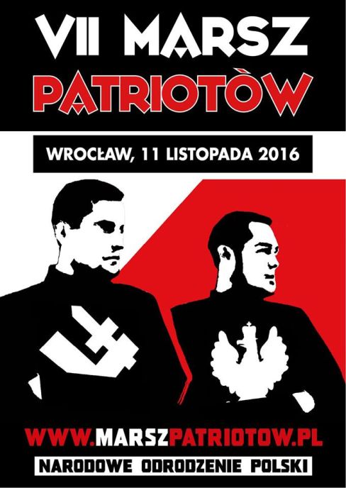 Zaproszenie: VII Marsz Patriotów, 11.11.2016, Wrocław