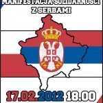 Manifestacja solidarności z Serbami