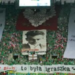 Oprawa kibiców Śląska Wrocław na meczu z Jagiellonią Białystok
