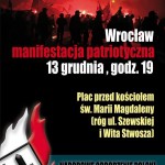 Zdrady nie wybaczamy! – manifestacja 13 grudnia, Wrocław