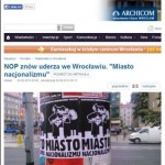 „GW”: NOP znów uderza we Wrocławiu